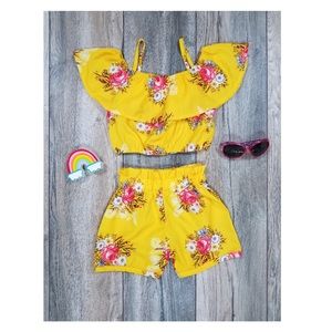 Floral Ruffle Top & Short Set
